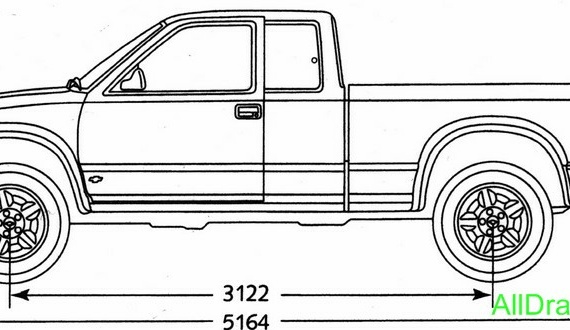Chevrolet S 10 Pickup (1999) (Шевроле С 10 Пикап (1999)) - чертежи (рисунки) автомобиля